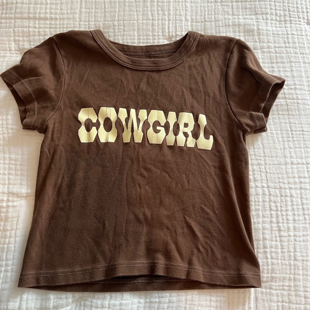 Brandy Melville Ashlyn Cowgirl Baby Tee